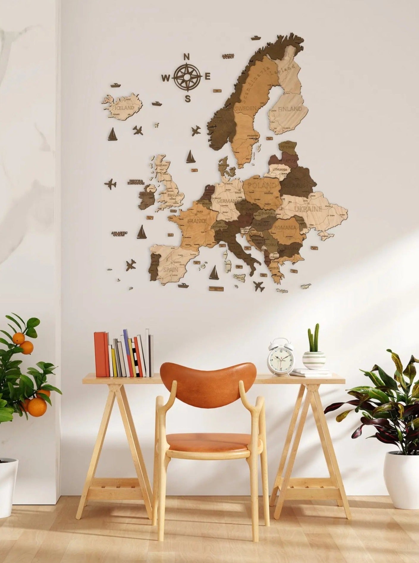 alfileres para su mapamundi de madera  Seguimiento de sus viajes  simplemente – Wooden World Map