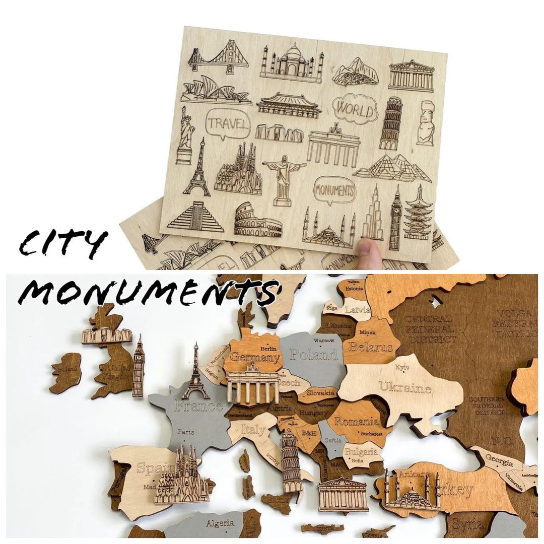 Wooden City Monuments - WoodLeo