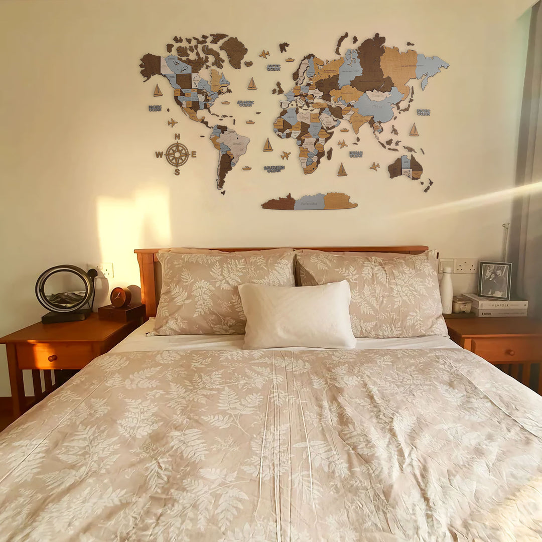 Mappe di legno sopra il tuo letto