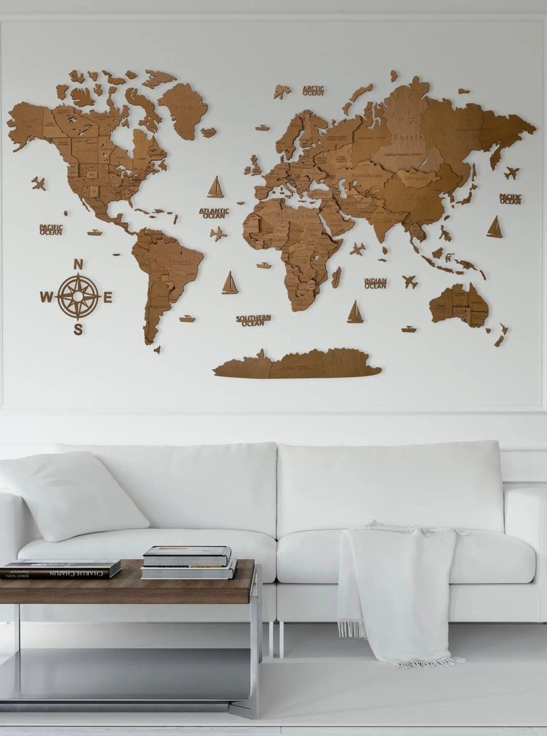 3D WOODEN WALL MAP COLOR “CALIFORNIA” – WoodLeo