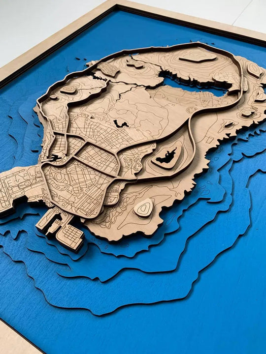 Wooden Map of GTA V WoodLeo