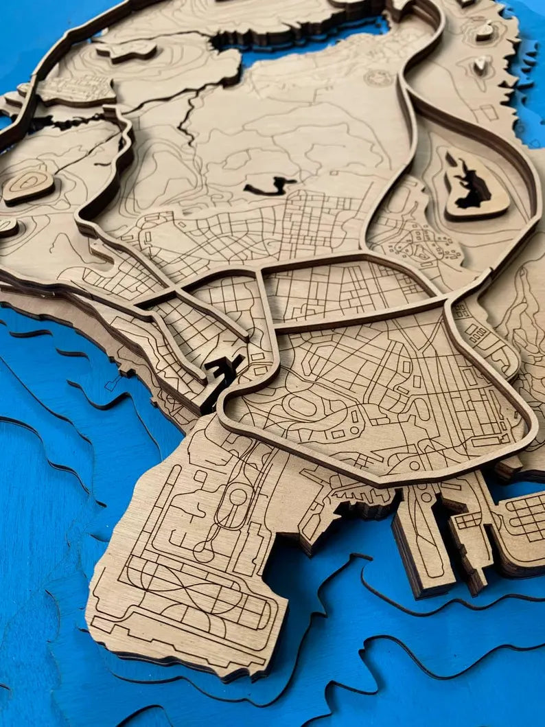 Wooden Map of GTA V WoodLeo