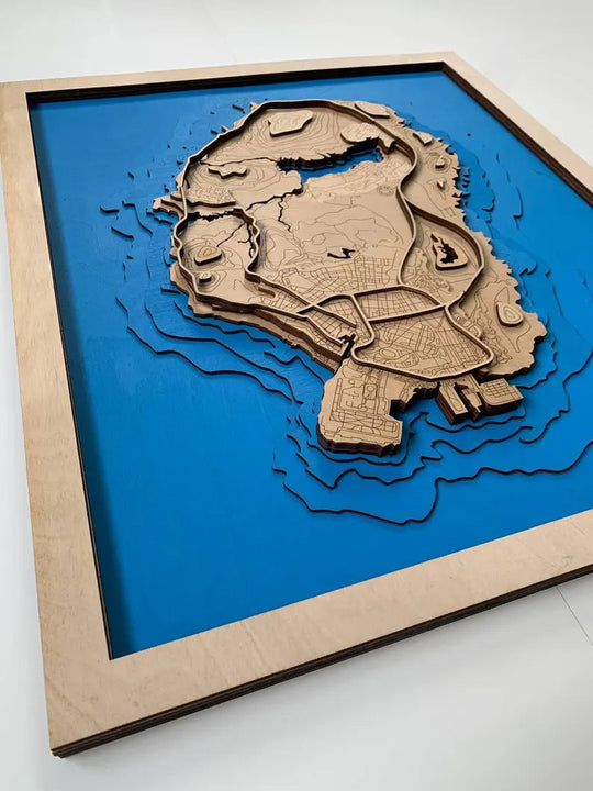 Wooden Map of GTA V WoodLeo