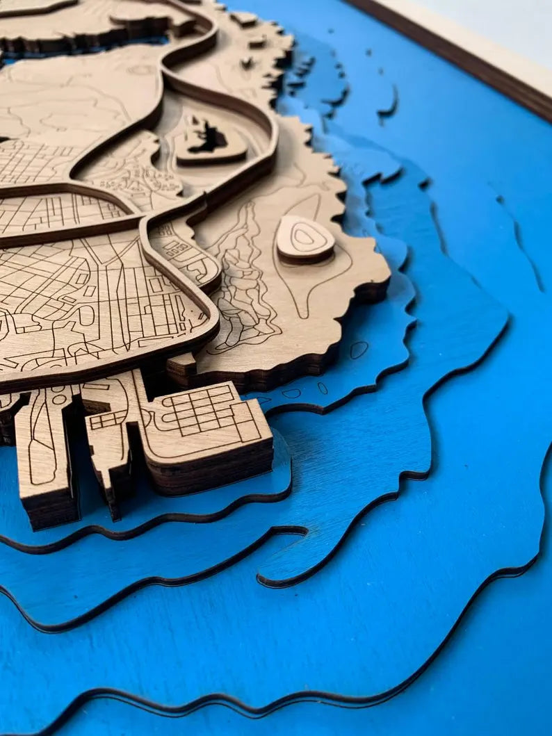 Wooden Map of GTA V WoodLeo