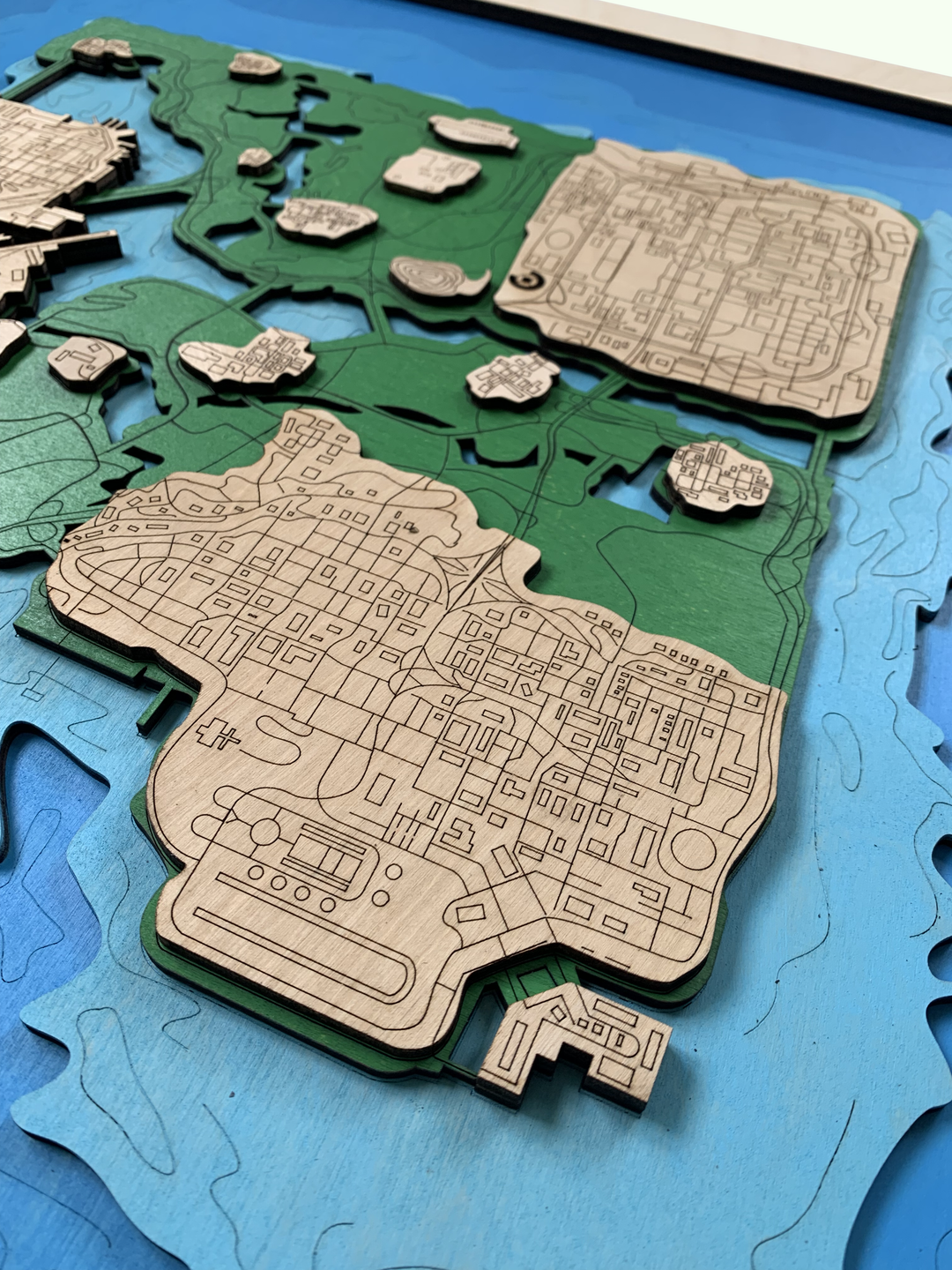 Wooden Map of GTA: San Andreas WoodLeo