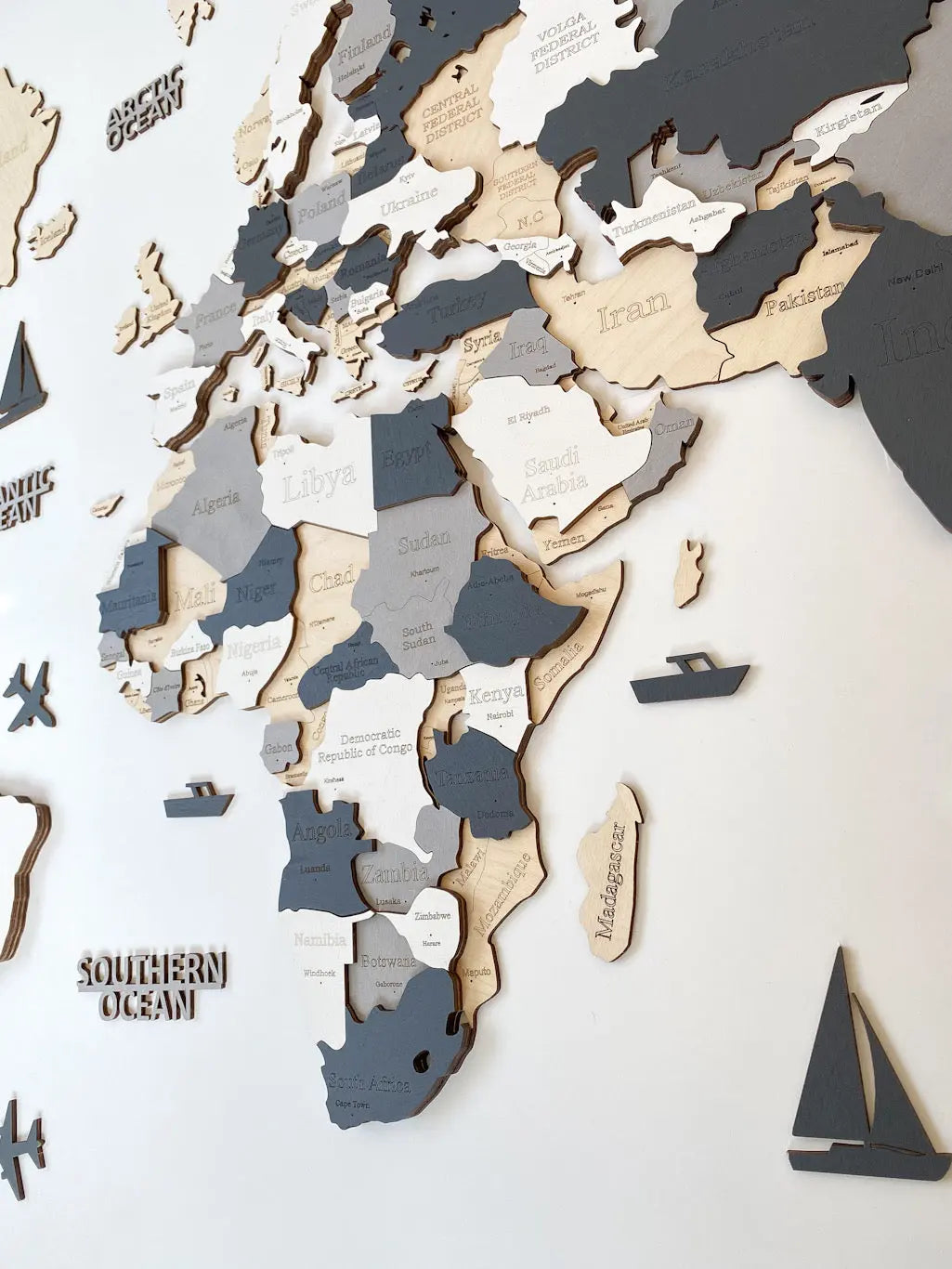 3D WOODEN WORLD MAP ALASKA – WoodLeo