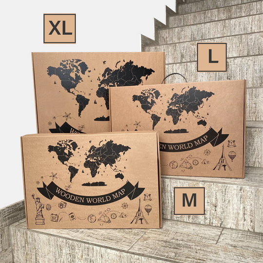 3D WOODEN WORLD WALL MAP FULLL PACK TYPE - WoodLeo